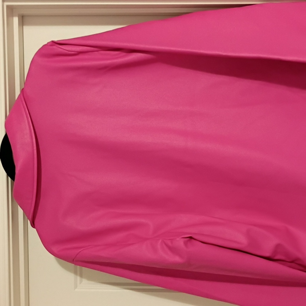NVLT Anthropologie Jazzy Women's Size Large Pink Vegan Leather Jacket New - Picture 2 of 6
